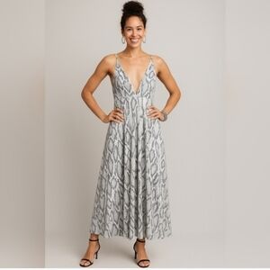 Jennifer Lopez Sexy Snake Print Maxi Dress